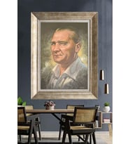 Gümüş Çerçeveli Atatürk Tablo za269