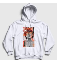 Presmono Unisex Beyaz Fire Anime Hanma Baki Kapüşonlu Sweatshirt 317647tt