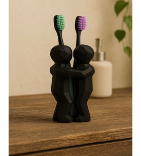3D Hediyelik Çiftler İçin Diş Fırçalığı Minimalist Banyo Aksesuarı Geri Dönüştürülmüş PLA 13 x 9 cm