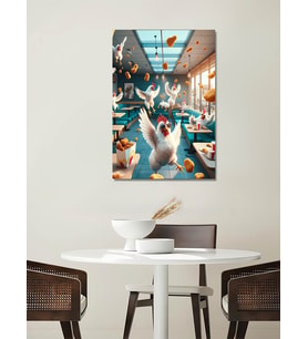UÇAN TAVUKLAR KANVAS TABLO RESTORAN EV DUVAR SALON OFİS HEDİYELİK DEKARASYON SÜSÜ ÖLÇÜ SEÇİNİZ :)