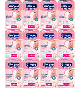 Canped Mom Lohusa Külodu - Külot Bez S - Small - Küçük / M - Medium - Orta 120 Adet (12PK*10)