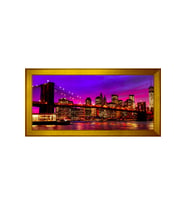 Manzara Temalı Kanvas Tablo 80 x 110 cm Gold Çerçeve