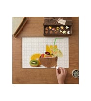 Meyve Salatası - meyve Kokteyli Tasarımı 240 parça Ahşap Puzzle Ahşap Kutuda MP01852