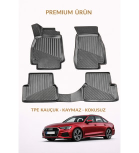 Audi A6 2018+ ile Uyumlu 3D Oto Paspas Premium