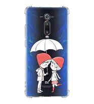 Xiaomi Mi 9T Pro Köşe Korumalı Antişok Kapak Aşk Tasarımlı Şeffaf Silikon Kılıf