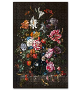Cakapuzzle Vazoda Çiçekler ve Kelebekler Puzzle Yapboz MDF (Ahşap) (120 Parça)
