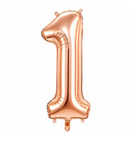 1 Rakam Folyo Balon Rose Gold Rengi (76 cm)
