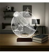 Luvivia Sarı Kanarya Futbol Topu Taraftar Kişiye Özel 3D Lamba - Masa Gece Lambası