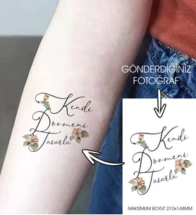 BK Gift Kendin Tasarla Geçici Dövme(21x15cm), Tattoo, Arkadaşa Hediye, Sevgiliye Hediye