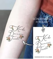BK Gift Kendin Tasarla Geçici Dövme(21x15cm), Tattoo, Arkadaşa Hediye, Sevgiliye Hediye