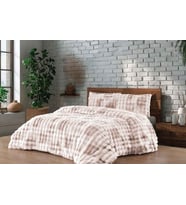 Merinos Diamond 3 Parça Bubble Kürk Comforter Set Duman Bej