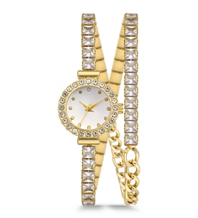 Newera Watch Taşlı Dolama Kordon Kadın Minimal Kol Saati
