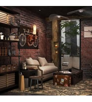 RİOLİGHT BAKIR ESKİTME RETRO1,VİNTAGE1,RUSTİK1 1XE27 DUYLU TEKLİ METAL KAFES DUVAR APLİK (Siyah-Bakır)