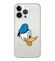 Apple iPhone 13 ProMax Uyumlu Köşe Korumalı Antişok  Kapak Donald Duck Tasarımlı Şeffaf  Kılıf