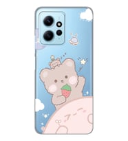 Redmi Note 12 4G Uyumlu Tatlı Ayıcık Desenli Şeffaf Telefon Kılıfı