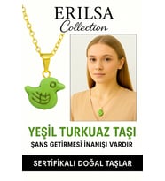 Sertifikalı Kuş Model Yeşil Turkuaz Taşı Kolye – Şifa, Koruma ve Ruhsal Uyum Taşı (Çok Renkli)