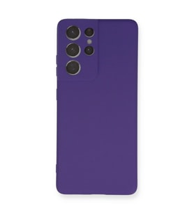 Samsung Galaxy S21 Ultra Kılıf Nano İçi Kadife Silikon - Mor