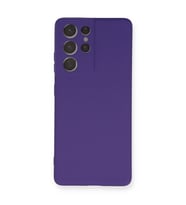 Samsung Galaxy S21 Ultra Kılıf Nano İçi Kadife Silikon - Mor