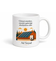 Güneş Enerjisi Sistemleri Kurucusuna Çatı Tipi GES İnvertör Kupa Hediye Bardak