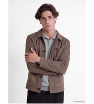 LCW Vision Mürdüm Gömlek Yaka Erkek Deri Görünümlü Mont