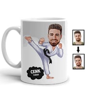 Kişiye Özel Judocu Erkek Karikatürlü Kupa Bardak