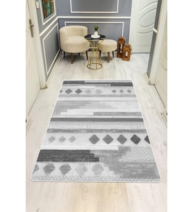 Modern Desenli Dijital Baskı Kaymaz Taban Halı H1115