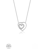 SWAROVSKİ ZİRCONİA KALBİMİZ 925 AYAR GÜMÜŞ KOLYE
