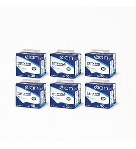 ve Köpek Çiş Pedi, Süper Emici, Sızdırmaz, Koku Önleyici, Tuvalet Eğitim Pedi, 180 Adet (6 Paket x 30 Adet)