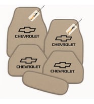 Chevrolet Logolu Araç Halı Paspas Takımı 5 Parça – Kaymaz Tabanlı, Kolay Temizlenir (Bej)