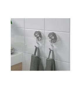 2'li Set Vantuzlu Duvar Askısı 2 Adet Çelik Banyo Havlu Askısı
