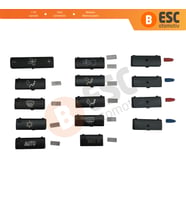 BMW X5 E53 2000-2006 E39 1996-2003 64116915812 İçin 14 Parça Klima Kontrol Düğme Kapağı Tamir Seti