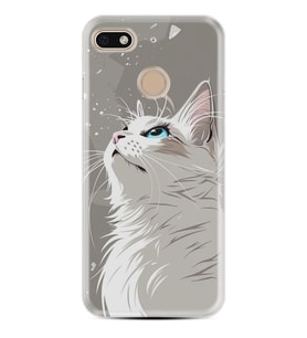 GM8 GO Kılıf HD Resim Baskılı Beyaz Kedi StKd -061