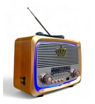Nostaljik Radyo, Led Detay Güneş Panelli Eskitme Nostalji Radyo(Bluetooth Özellikli)