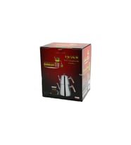 PRAMİT MİNİ BOY ÇELİK ÇAYDANLIK SETİ - TAKIMI RENKLİ BAKALİT KULP ÜST DEMLİK: 0.9LT - ALT SULUK: 1.5LT KENDİNDEN SÜZGEÇLİ (5343)