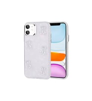 Apple iPhone 11 Uyumlu Kılıf Kabartma Figürlü Parlak Zore Eralli Silikon Kapak (Kirli Beyaz)