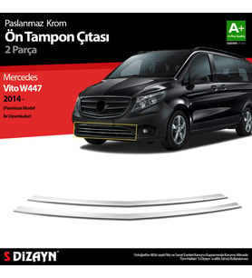 Mercedes Vito W447 Krom Ön Tampon Çıtası 2 Prç. 2014-2020 Panelvan