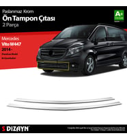 Mercedes Vito W447 Krom Ön Tampon Çıtası 2 Prç. 2014-2020 Panelvan