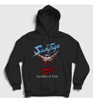 Presmono Unisex Siyah Handful Of Rain Savatage Kapüşonlu Sweatshirt 548981tt