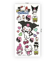 Sanrio Geçici Dövme Kuromi ve Arkadaşları