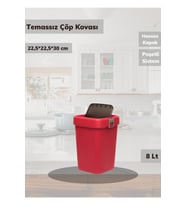Kırmızı 8 Litre Tezgah Üstü Çöp Kutusu, Şık ve Pratik kullanım