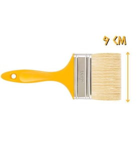 İzmir Fırça Libra Kestirme Boya Fırçası No: 4 - 9 cm (Sarı)