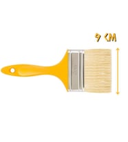 İzmir Fırça Libra Kestirme Boya Fırçası No: 4 - 9 cm (Sarı)