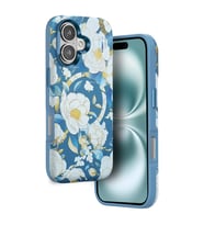 Onegif Apple İphone 16 Flower Series Magsafe Kapak - Mavi