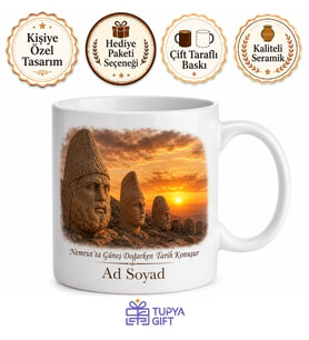 Nemrut Dağı Heykelleri Adıyaman Hatırası Kupa Bardak Kahta Hediye