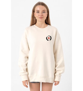 Ghost Of Tsushima Logo Ekru Kadın 2ip Sweatshirt