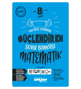 kitabın başkenti ankara yayıncılık 2024 Müf. Ankara Yayıncılık 8.Sınıf Matematik Yeni Nesil Sorularla Güçlendiren Soru Bankası (Çok Renkli)