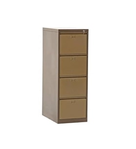 Dört Çekmeceli Çif Renk Metal Kartoteks Askılı Dosya Dolabı