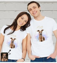 BK Gift Kişiye Özel Evcil Hayvan Tasarımlı Beyaz Tişört-3, Sevgiliye Hediye, Arkadaşa Hediye, Trend T-Shirt