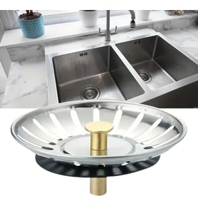 Paslanmaz Çelik Mutfak Evye Lavabo Süzgeci Lavabo Gideri Atık Gıda Tıpası
