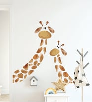Sim Tasarım Anne Bebek Zürafa Çocuk Odası Duvar Sticker Seti